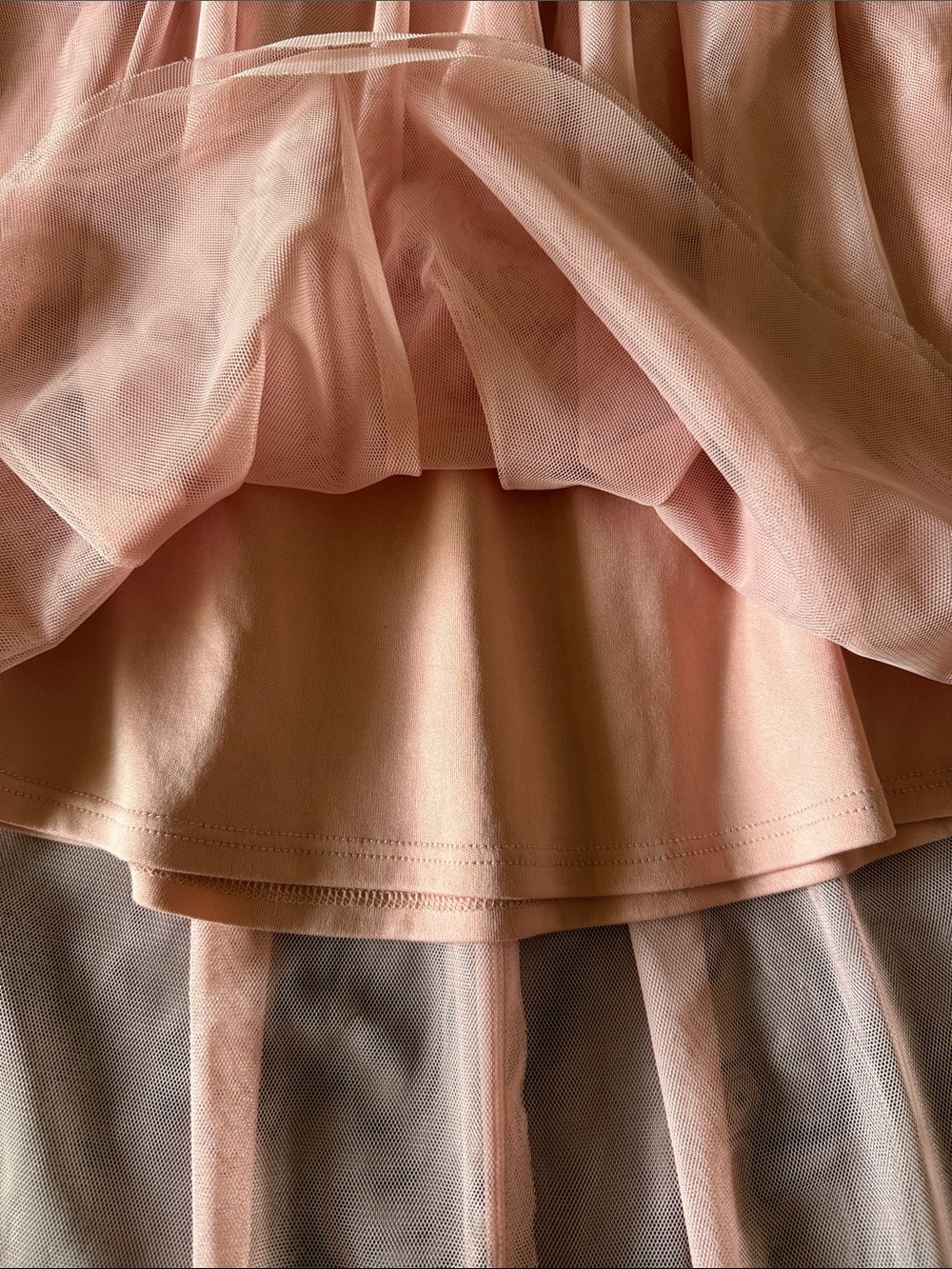 Pink High-Low Tulle Skirt - Picture 4 of 6